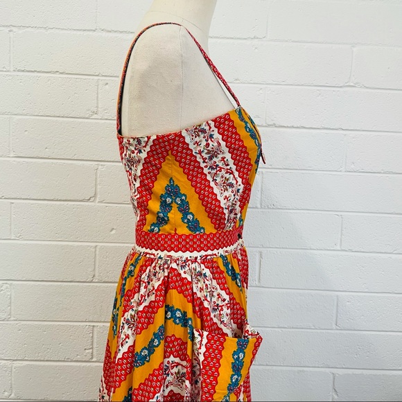 Mistral. Summer Style Fit and Flare Printed Dress. - Picture 6 of 11